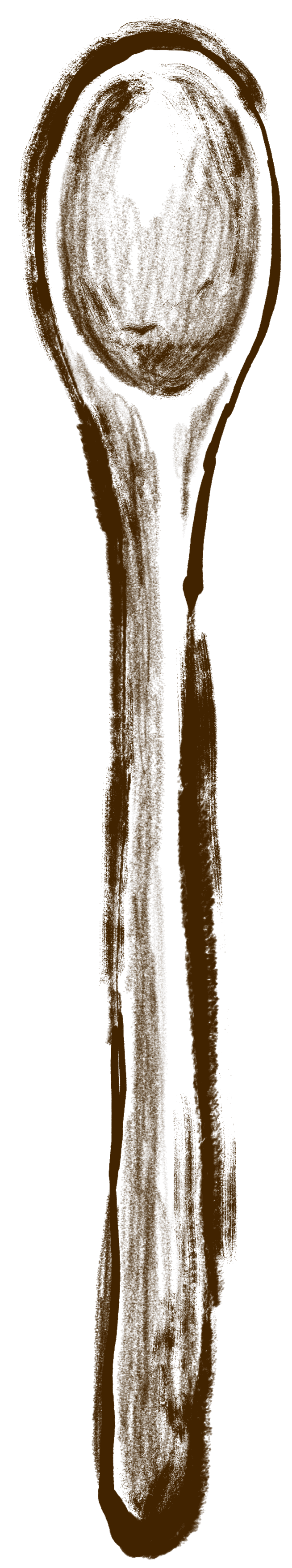 Ilustração de uma colher de pau